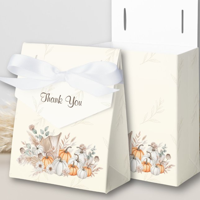 Ein kleines Pumpkin Boho Babydusche Geschenkschachtel (A Little Pumpkin Is On The Way Baby Shower Favor Box)