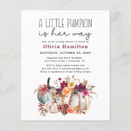 Ein kleines Pumpkin Budget Fall Floral Baby Dusche