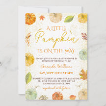 Ein kleines Pumpkin Fall Floral Baby Duschmädchen