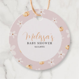 Ein kleines Pumpkin Fall Pumpkin & Daisy Baby Dusc Geschenkanhänger