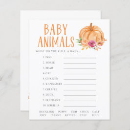 Ein kleines Pumpkin Floral Baby Animals Shower Gam