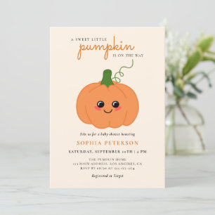 Ein kleines Pumpkin Gender Neutral Fall Baby Dusch Einladung