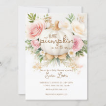 Ein kleines Pumpkin Pink Fall Floral Baby Dusche