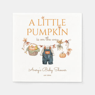 Ein kleines Pumpkin Rustic Boho Fall Baby Dusche Serviette