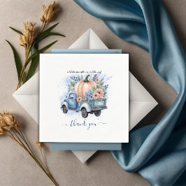 Ein kleines Pumpkin Truck Blue Watercolor Baby Dus Serviette