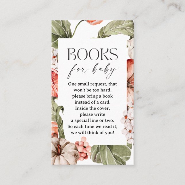 Ein kleines Puppen Baby Duschbücher für Baby Visitenkarte (Vorderseite)