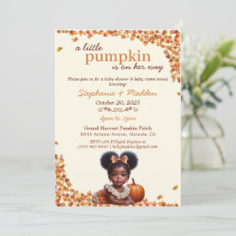 Ein kleines Puppen Baby Puff & Autumn Einladung