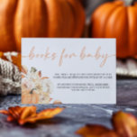 Ein kleines Puppenkürbchen Babyduschbücher für Bab Begleitkarte<br><div class="desc">Die Herbst-Babydusche "A Little Pumpkin" mit Baby Enclosure Card, die eine charmante Touch in Ihre Herbstdusche einfügt. Diese Karte bietet ein köstliches Kürbismotiv und ist ideal, um die Gäste zu ermutigen, ihre Lieblingsbücher anstelle von Karten mitzubringen. Mit seinen warmen Herbstfarben und seinem einladenden Design ergänzt diese Gehäusekarte nahtlos Ihr Jubiläum...</div>