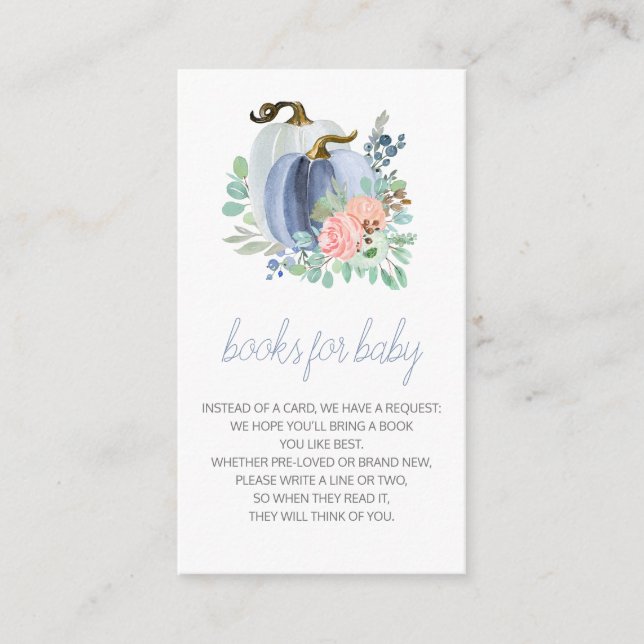 Ein kleines Puppkin Fall Baby Duschbücher für Baby Begleitkarte (Vorderseite)