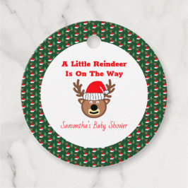 Ein kleines Rentier ist unterwegs Geschenkanhänger