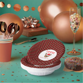 Ein kleines Rentier ist unterwegs Pappteller