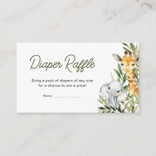 Ein kleines Safari-Baby-Duschkabine Begleitkarte