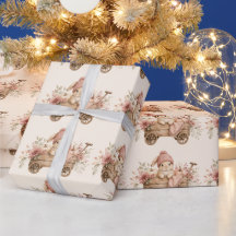 Ein kleines Schatz-Herbst-Häschen-Geschenkpapier 