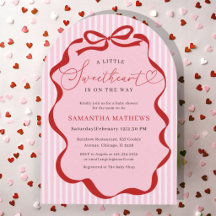 Ein kleines Schatz-Mädchen Valentinstag-Baby-Party