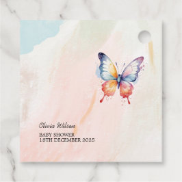 Ein kleines Schmetterling pastellfarben whimsical Geschenkanhänger