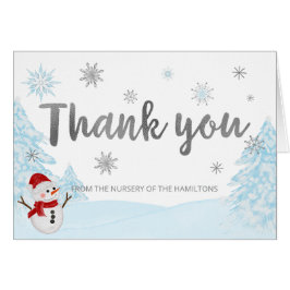 Ein kleines Schneeflocken Blue Baby Dusche Danke