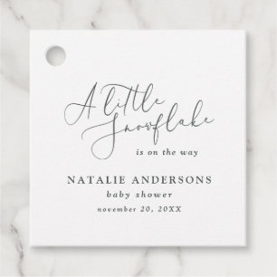 Ein kleines Schneeflocken-Party mit Baby-Dusche Geschenkanhänger