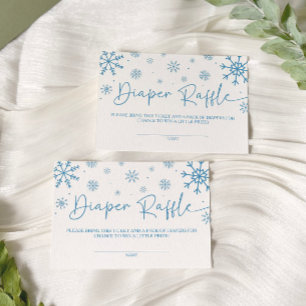 Ein kleines Snowflake-Baby-Duschdusche Windeln Raf Begleitkarte