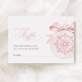 Ein kleines Snowflake Girl Duschtuch Windelwanne Begleitkarte