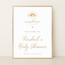 Ein kleines Sonnenschein-Baby-Shower-Willkommenssc
