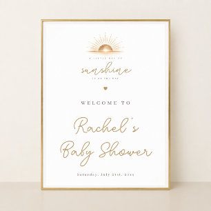 Ein kleines Sonnenschein-Baby-Shower-Willkommenssc Poster