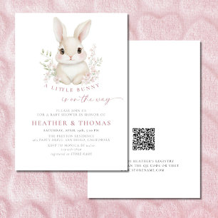 Ein kleines, sonniges Elegant QR Babydusche Einladung