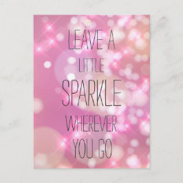 Ein kleines Sparkle verlassen - rosa Inspirationsa Postkarte