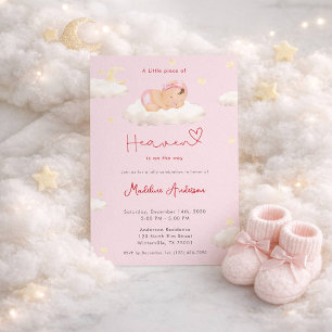 Ein kleines Stück Himmel Baby Mädchen Shower Einladung