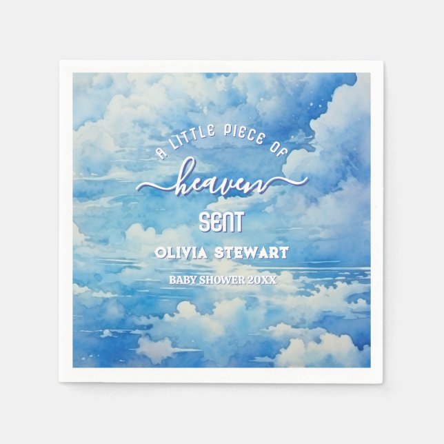 Ein kleines Stück vom Himmel schickte Babydusche N Serviette (Vorderseite)
