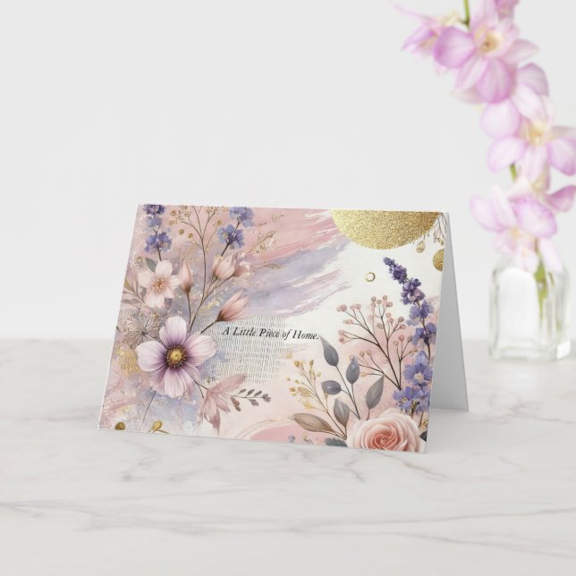 Ein kleines Stück Zuhause Karte (Orchidee)