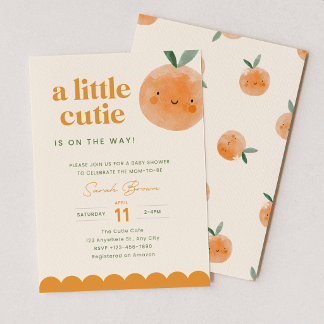 Ein kleines Süßes ist auf dem Weg Baby Shower Einl Einladung