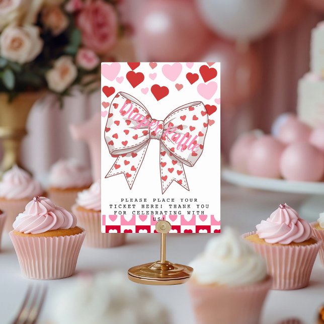 Ein kleines Sweetheart Diaper Raffle Tischnummer (A Little Sweetheart Diaper Raffle Table Number)