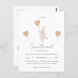 Ein kleines Sweetheart ist auf dem Weg Baby Dusche Postkarte