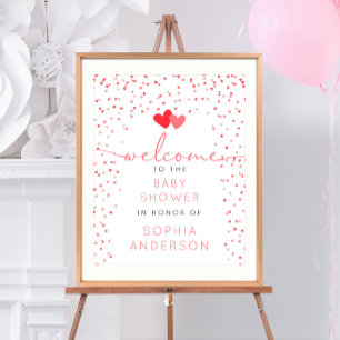 Ein kleines Sweetheart Valentine Baby Dusche Empfa Poster