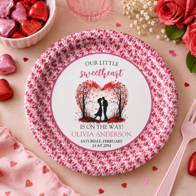 Ein kleines Sweetheart Valentine Pappteller (A Little Sweetheart Valentine Paper Plates)