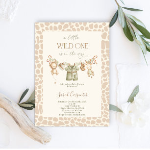Ein kleines Wild One Safari Baby Dusche Einladung