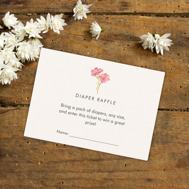 Ein kleines Wildblume Baby in Blütenbaby Dusche Begleitkarte (Von Creator hochgeladen)