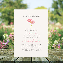 Ein kleines Wildblume Baby in Blütenbaby Dusche In Einladung