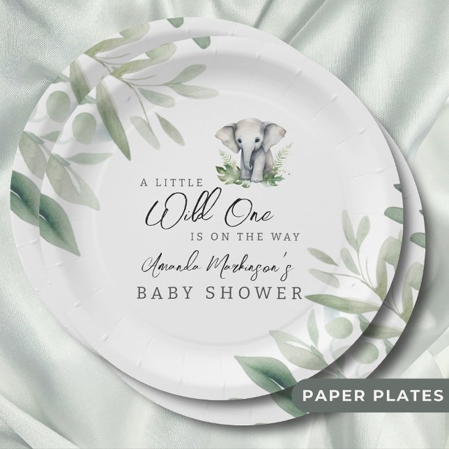 Ein kleines, wildes, elegantes Baby-Dusche-Party Pappteller (Von Creator hochgeladen)