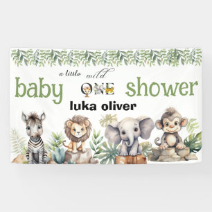 ein kleines wildes Tier Baby Dusche Banner