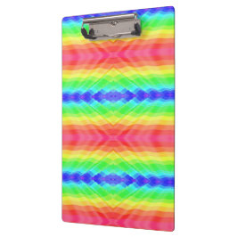 Ein Klemmbrett mit einem farbenfrohen, kaleidoskop