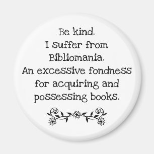 Ein Knopf zu tragen für Leute, die viel lesen. Magnet