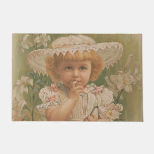 "Ein knospender Ostern" Vintage-Illustration, ca. Fußmatte