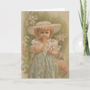 "Ein knospender Ostern" Vintage-Illustration, ca.  Karte