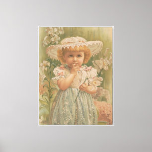 "Ein knospender Ostern" Vintage-Illustration, ca. Leinwanddruck