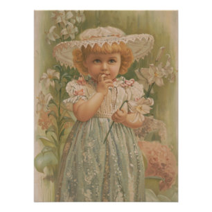 "Ein knospender Ostern" Vintage-Illustration, ca.  Poster