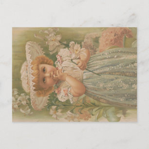 "Ein knospender Ostern" Vintage-Illustration, ca.  Postkarte