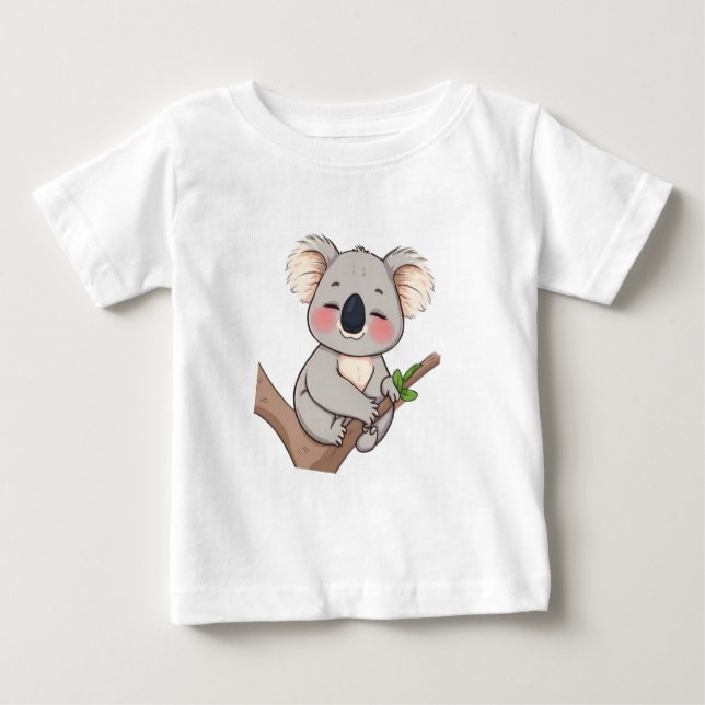 Ein Koala, der an einen T - Shirt einer Baumzweigs (Vorderseite)