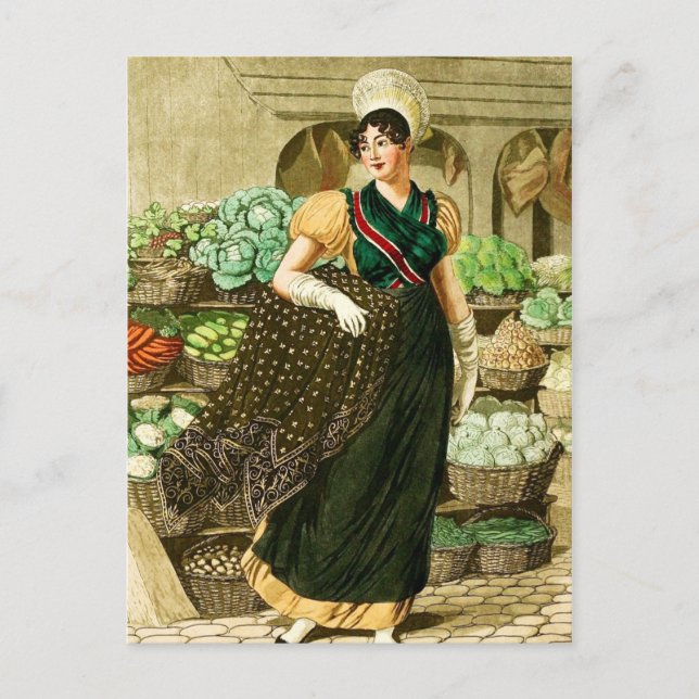 Ein Koch auf dem Markt Postkarte (Vorderseite)