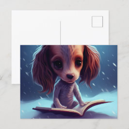 Ein komischer Hund, der bindet. Postkarte